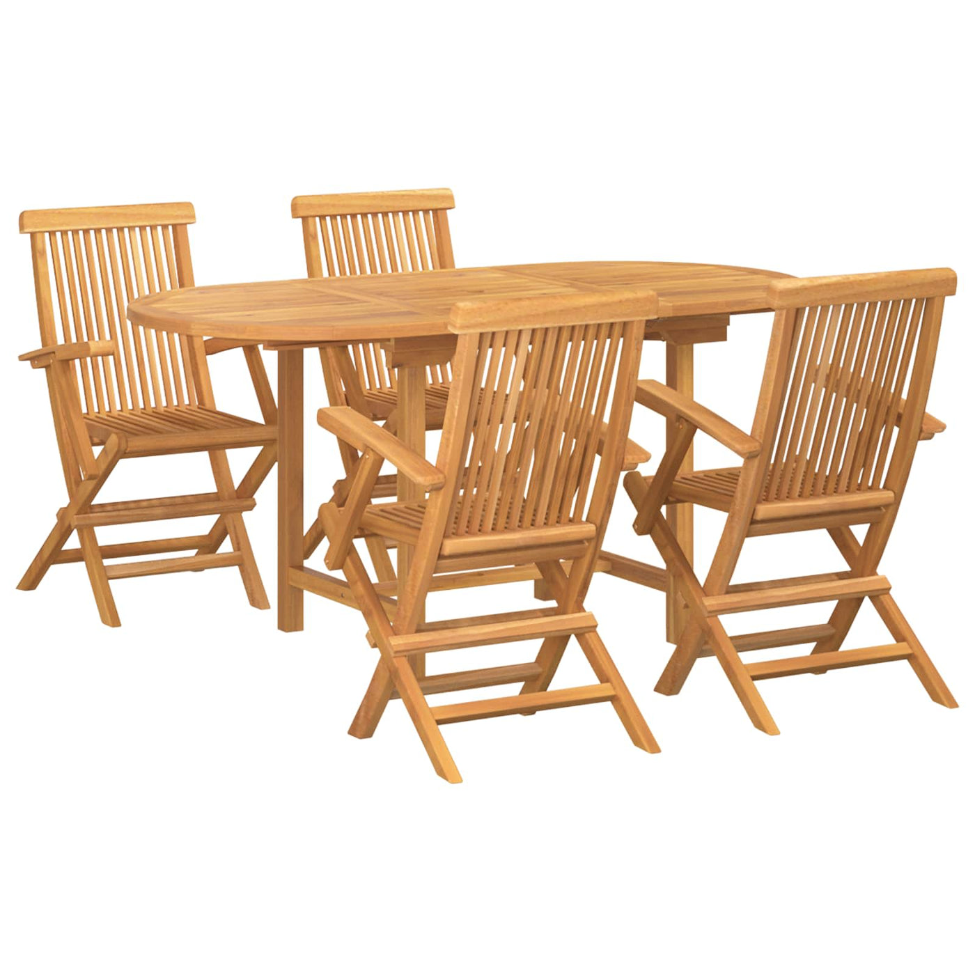 vidaXL Ensemble de salle à manger pour jardin 5 pcs Marron