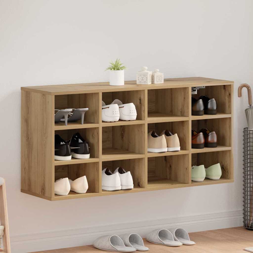 Schoenenkast Artisan Eiken Bewerkt Hout