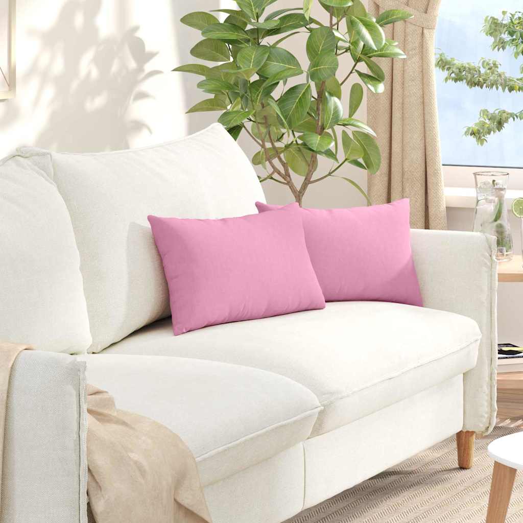Zitkussens 2 Pcs 50 X 30 Cm Stof Roze