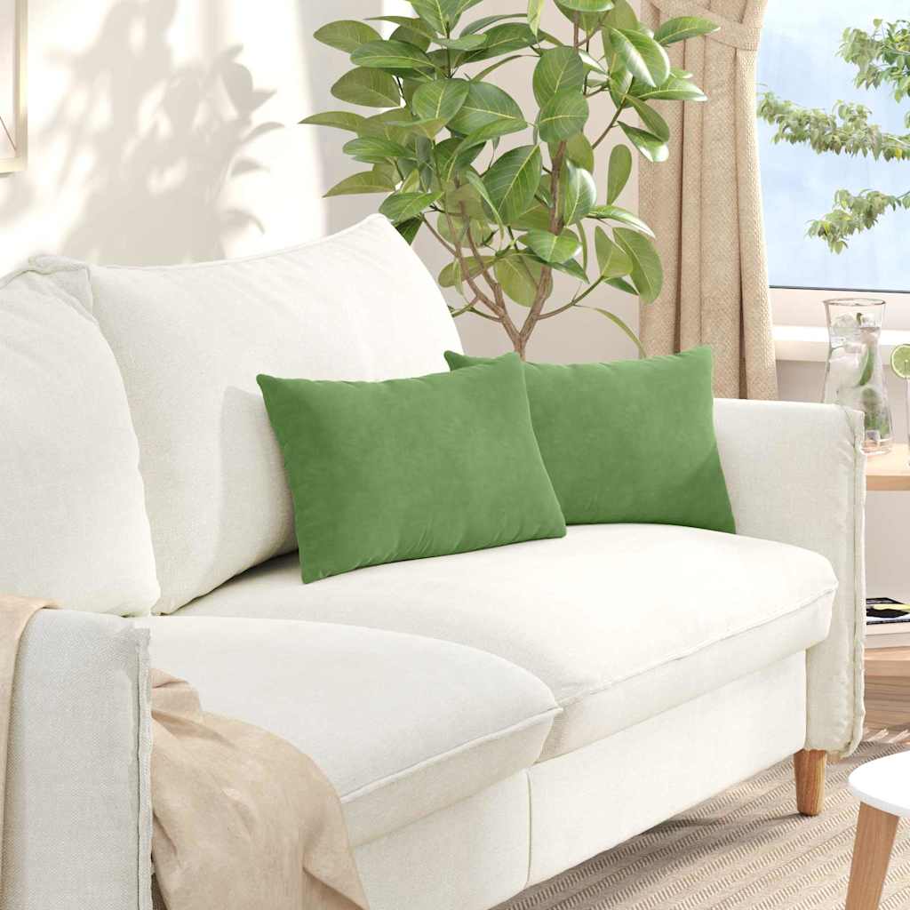 Zitkussens 2 Pcs 50 X 30 Cm Corduroy Stof Lichtgroen