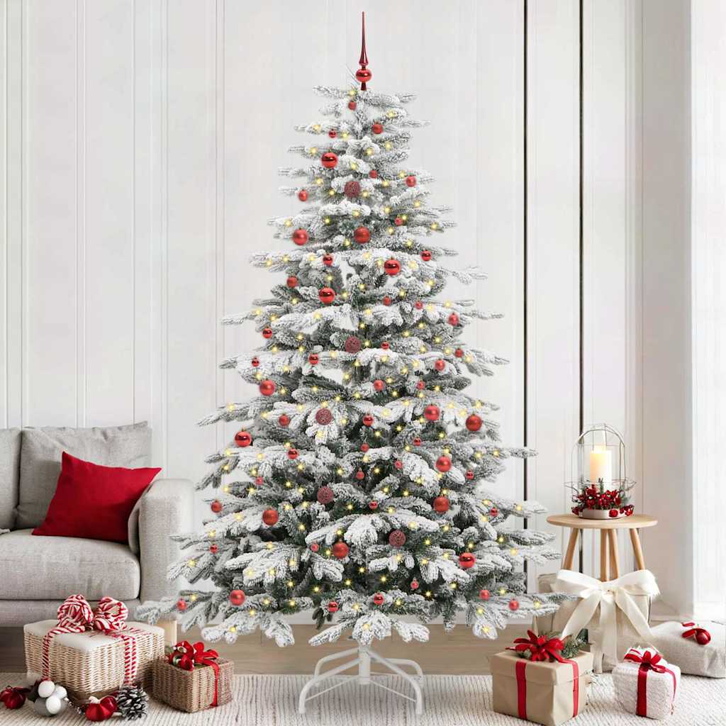 Kunstmatige Hinged Kerstboom Wit 240 Cm Pe En Pvc