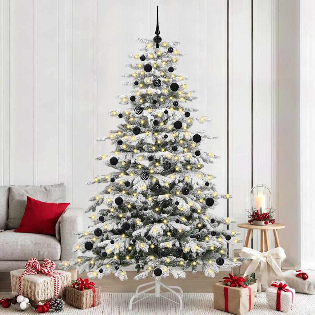 Kunstmatige Hinged Kerstboom Wit 240 Cm Pe En Pvc
