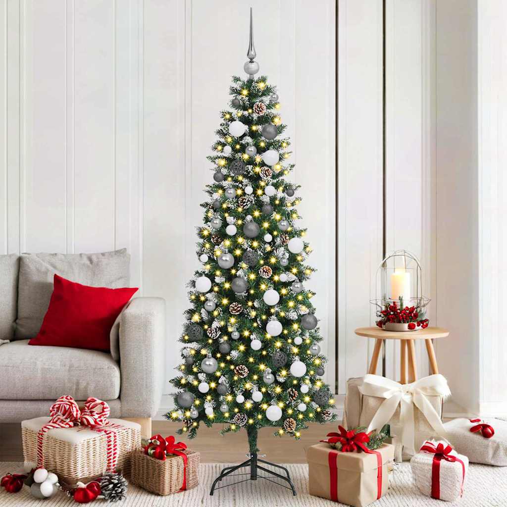 Kunstkerstboom Met 300 Led Groen Pvc En Plastic En Staal