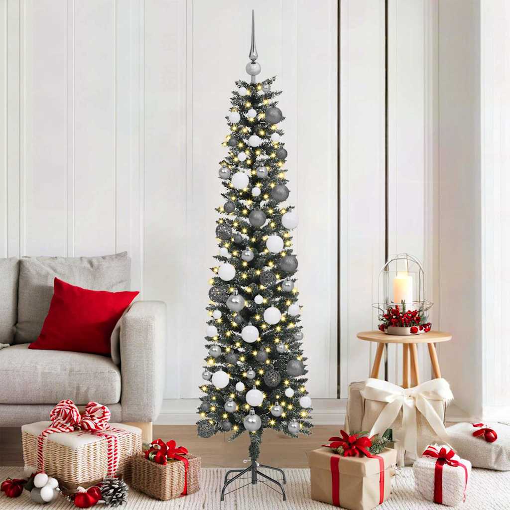 Kunstkerstboom Met 300 Led Groen Pvc En Plastic En Staal