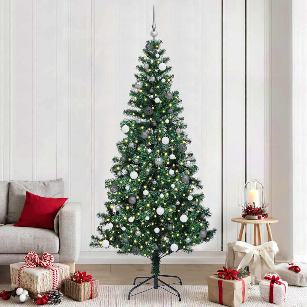 Kunststof Voorverlichte Kerstboom Groen Pvc En Metalen