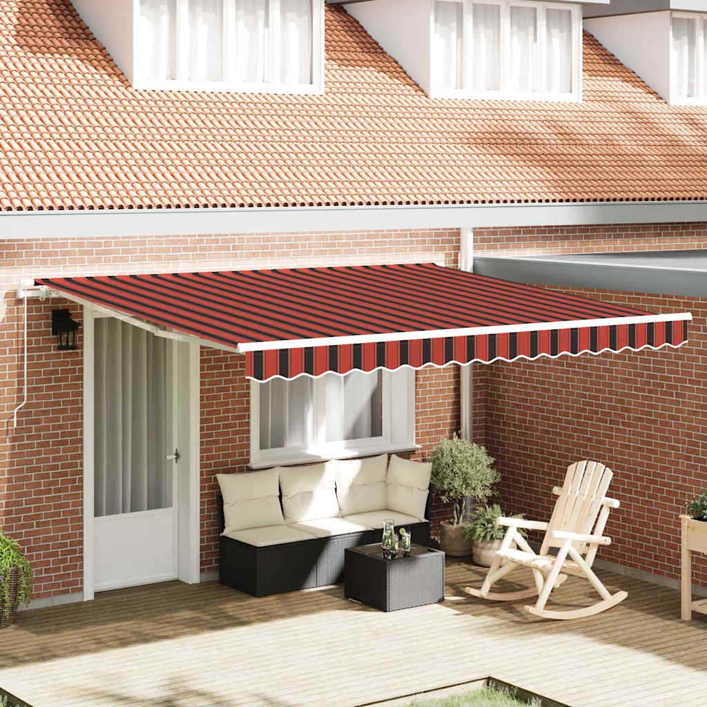 vidaXL Auvent Rétractable Orange et marron 400 × 300 cm