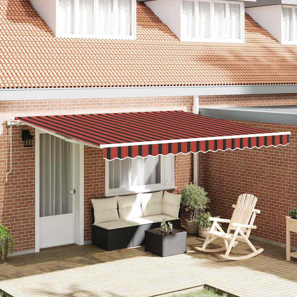 vidaXL Auvent Rétractable Orange et marron 400 × 300 cm