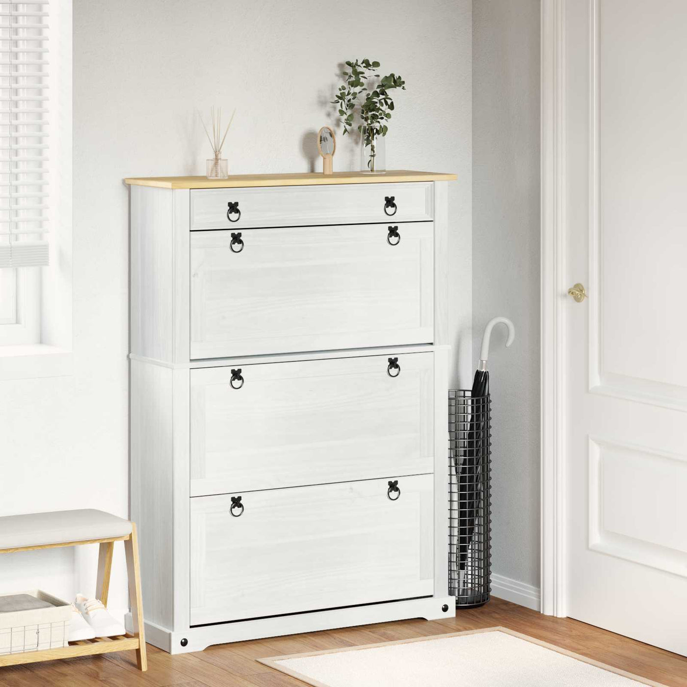 Schoenenkast Corona 99 X 32 X Massief Grenenhout