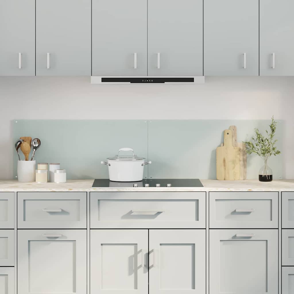 Keukenachterwand 2 Pcs Wit 90 X 40 Cm Gehard Glas Melk