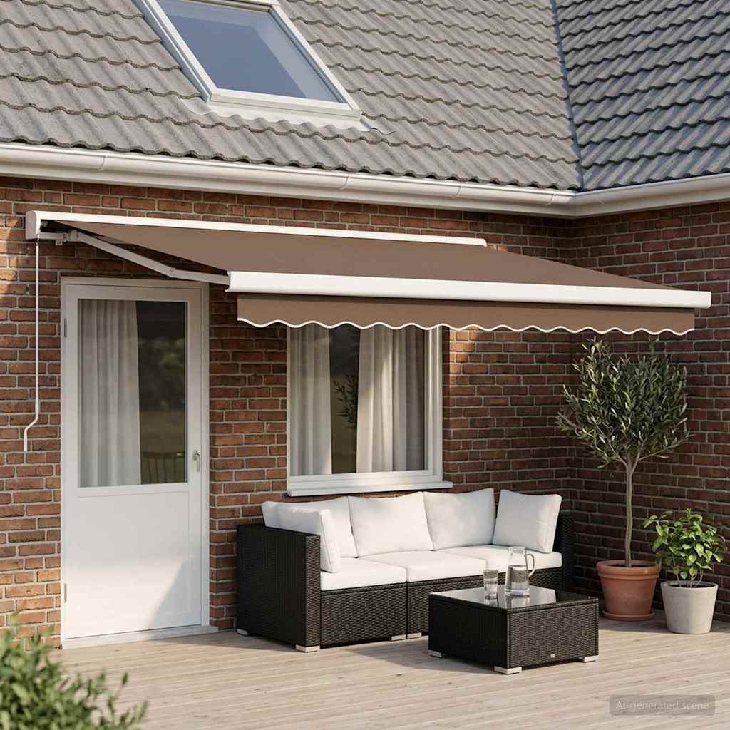 Uitschuifbare Luifel Canvas En Aluminium Taupe
