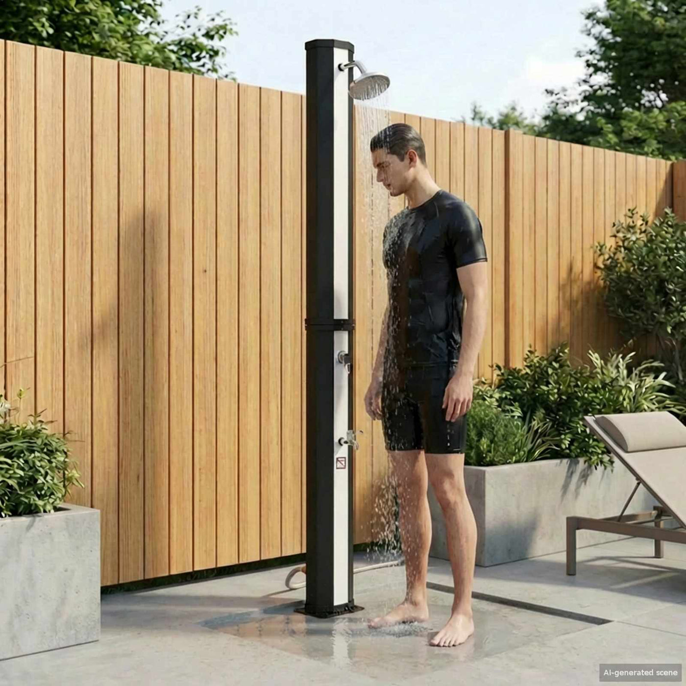 Zonne-Douche Met Douchekop En Kraan 40 L Pvc, Abs, Zinklegering