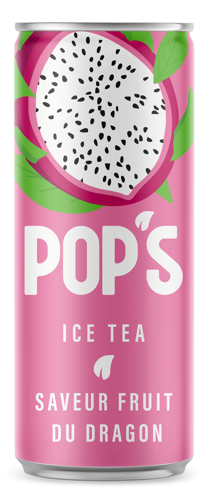 Pop's Ice Tea Dragon Fruit Can