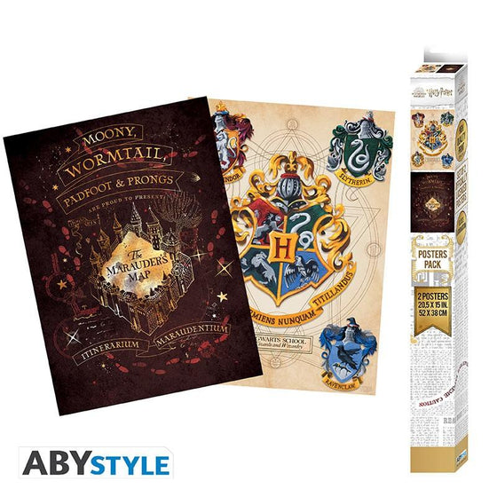 HARRY POTTER - Blason & Maraudeurs - Set 2 posters '52x38'