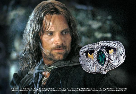 LOTR - Anneau Barahir - argent massif - Taille US 09 FR 59.9