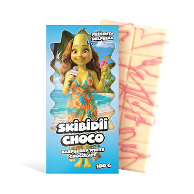 Skibidii Choco Presenta Delphina Raspberry White Chocolate