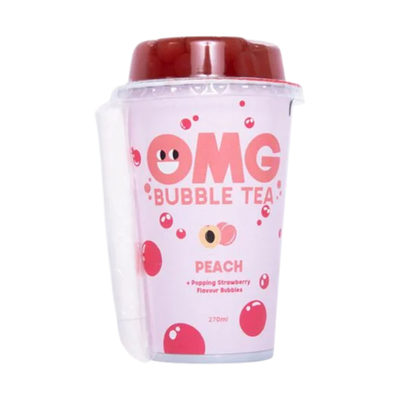 OMG Bubble Tea Peach and Strawberry