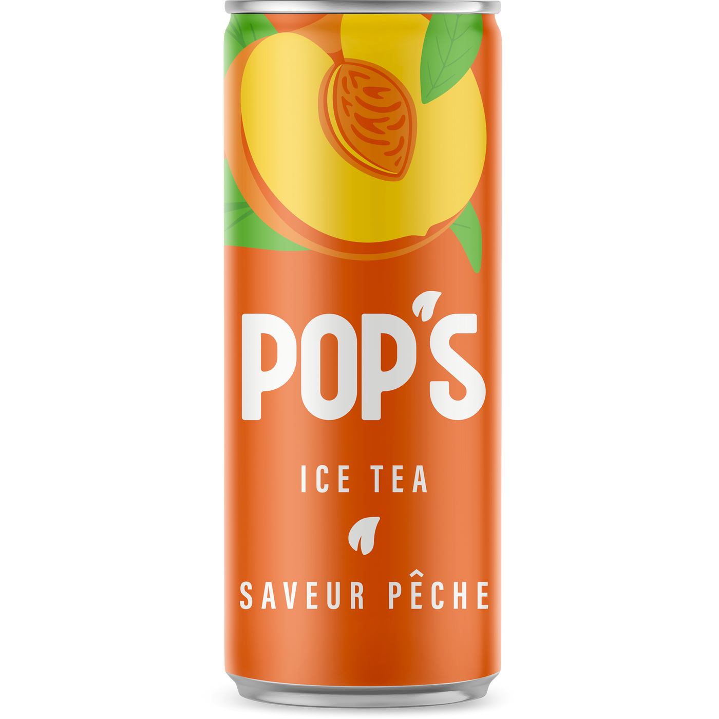 Pop's Ice Tea Peach Can
