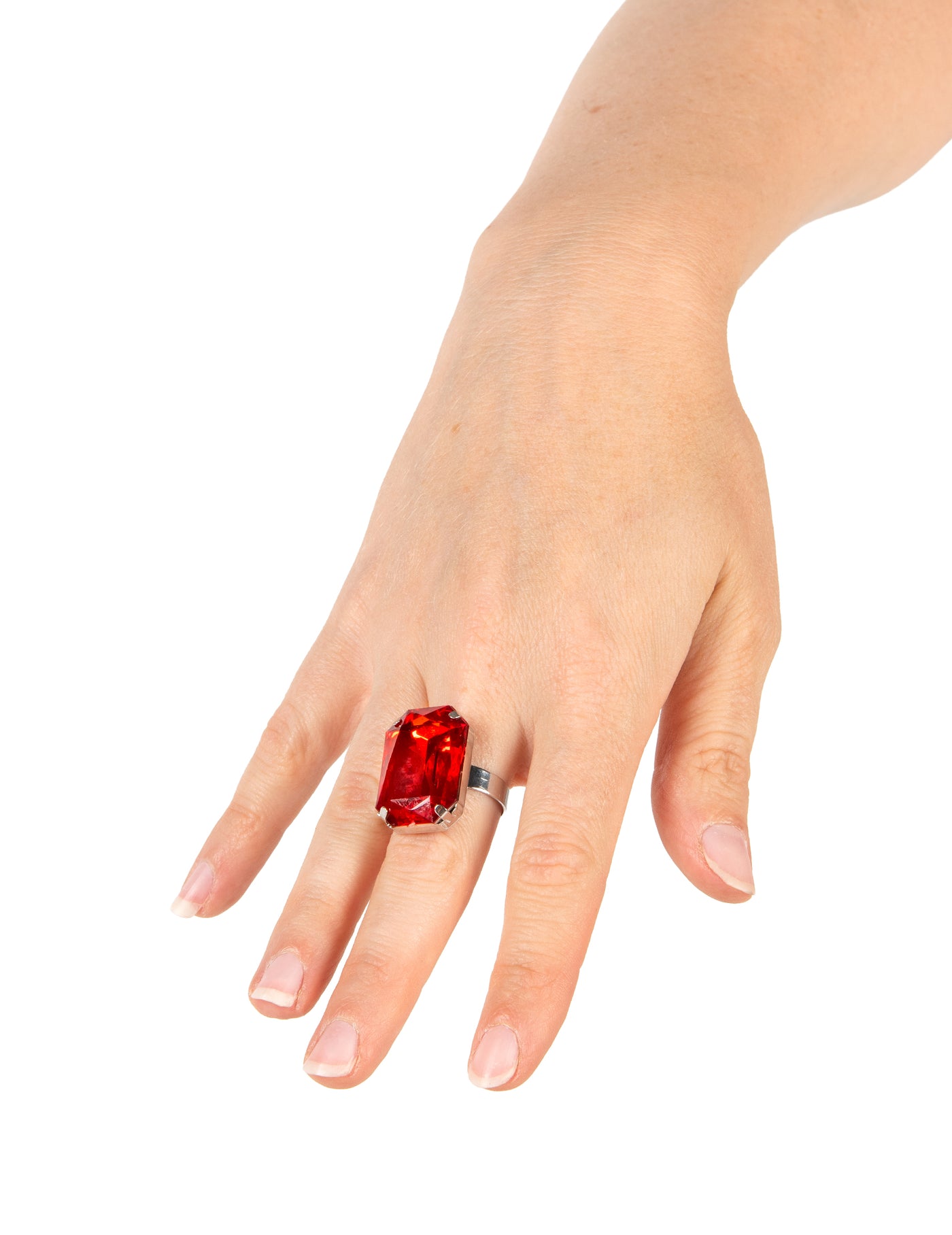 Bague pierre rouge femme Halloween