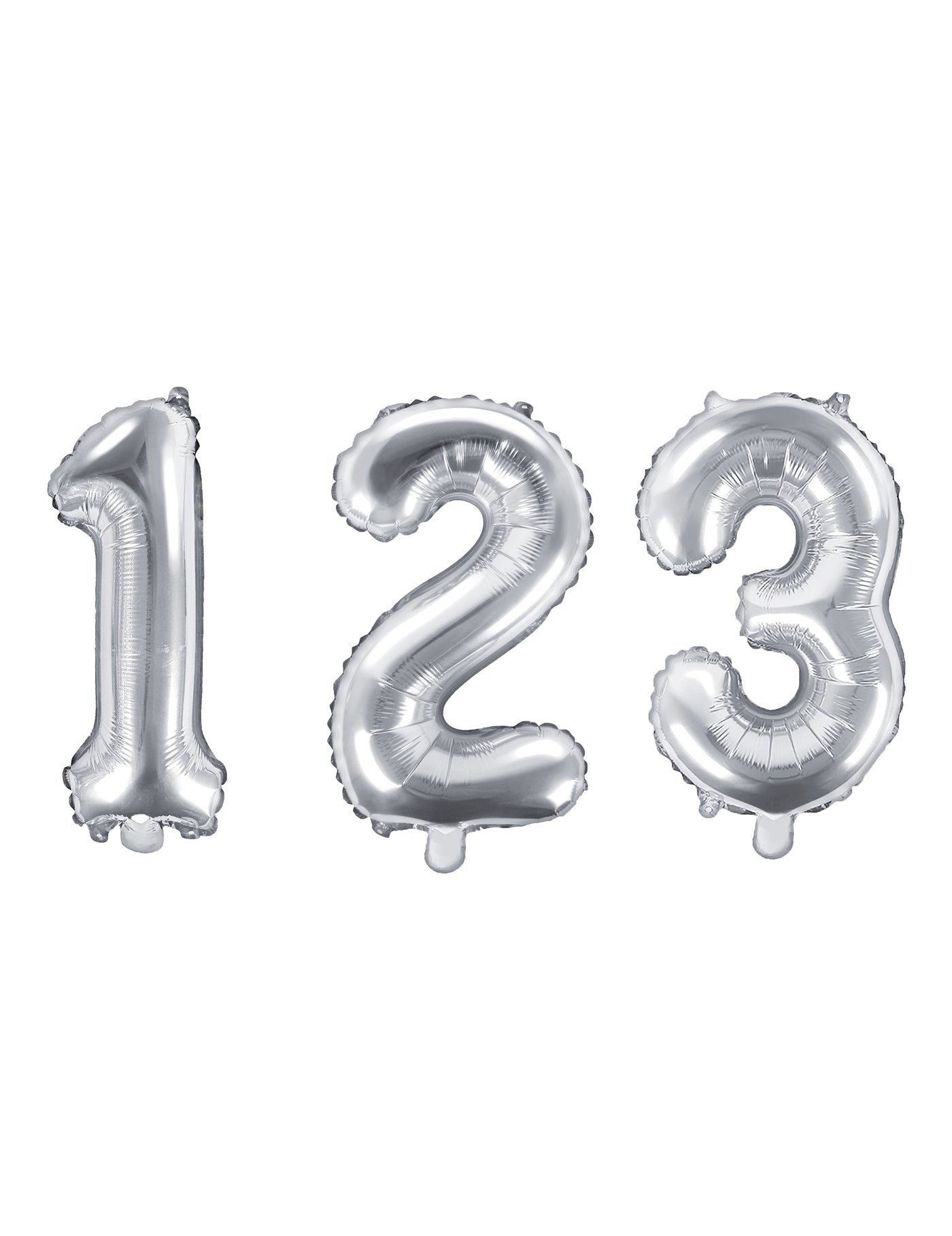 Ballon aluminium chiffre argent 33 cm