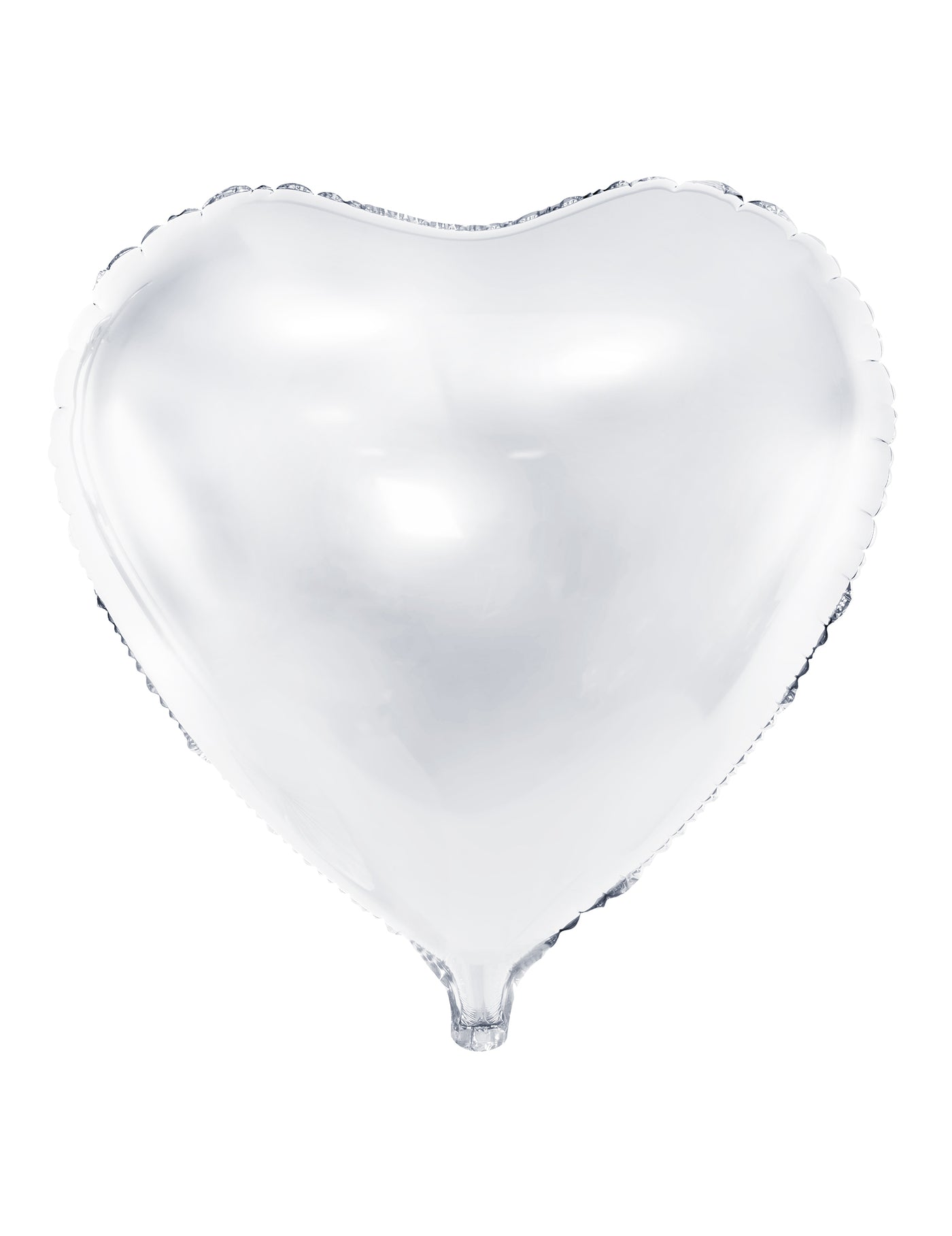 Ballon aluminium coeur blanc 45 cm gonflable à l'hélium