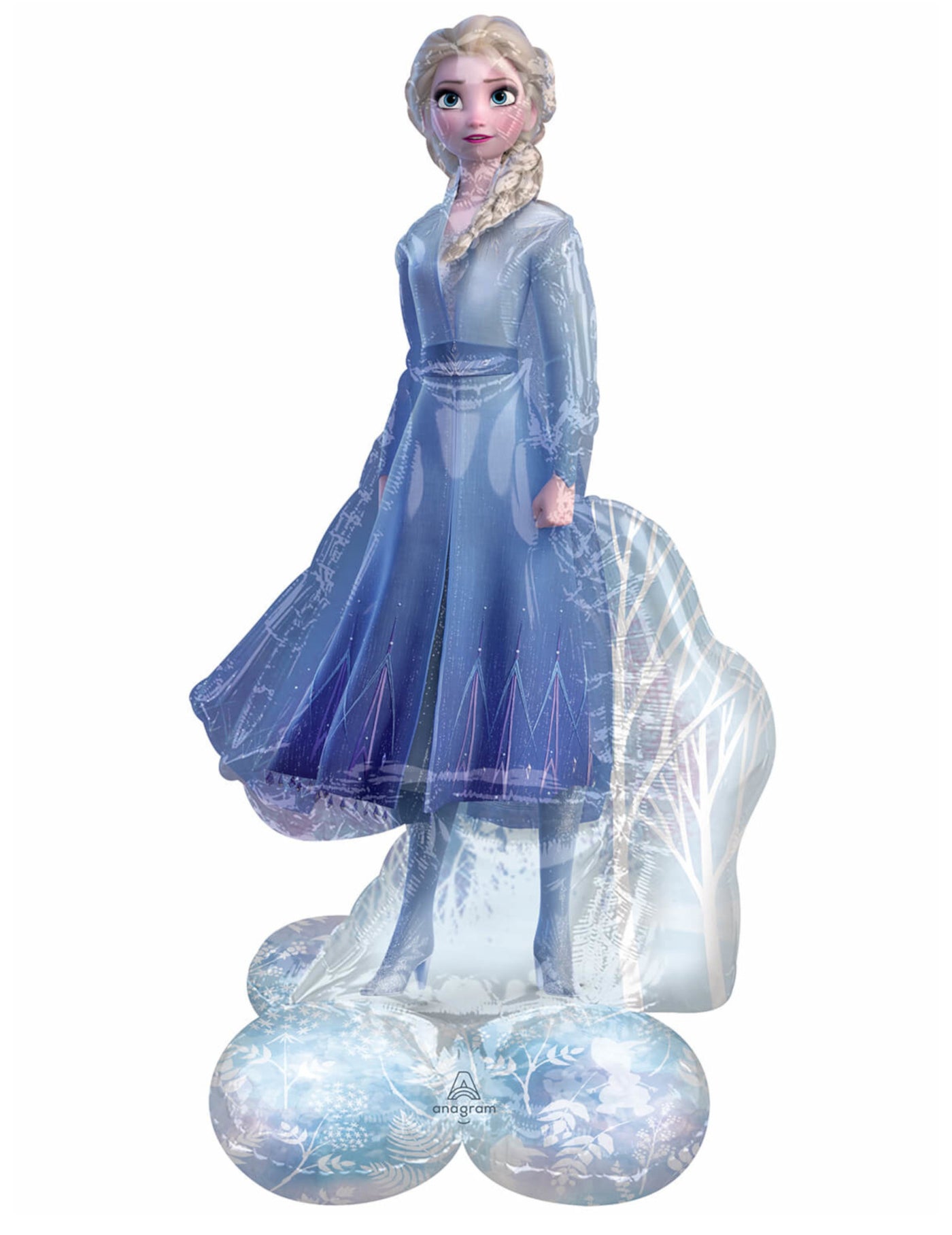 Ballon aluminium géant AirLoonz Elsa La Reine des Neiges 2 76 cm x 137 cm