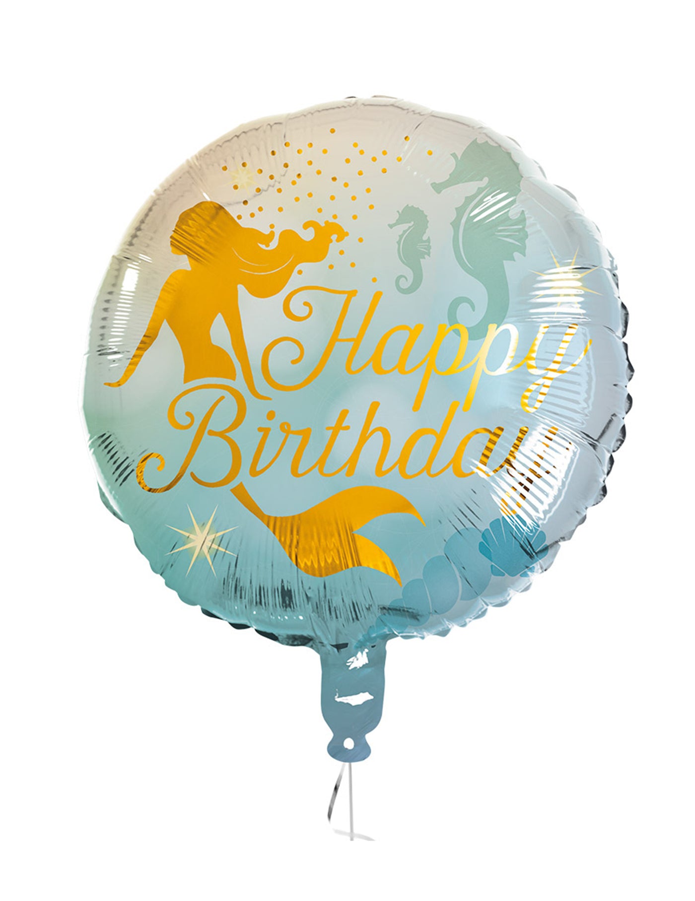 Ballon aluminium Happy Birthday sirène 45 cm
