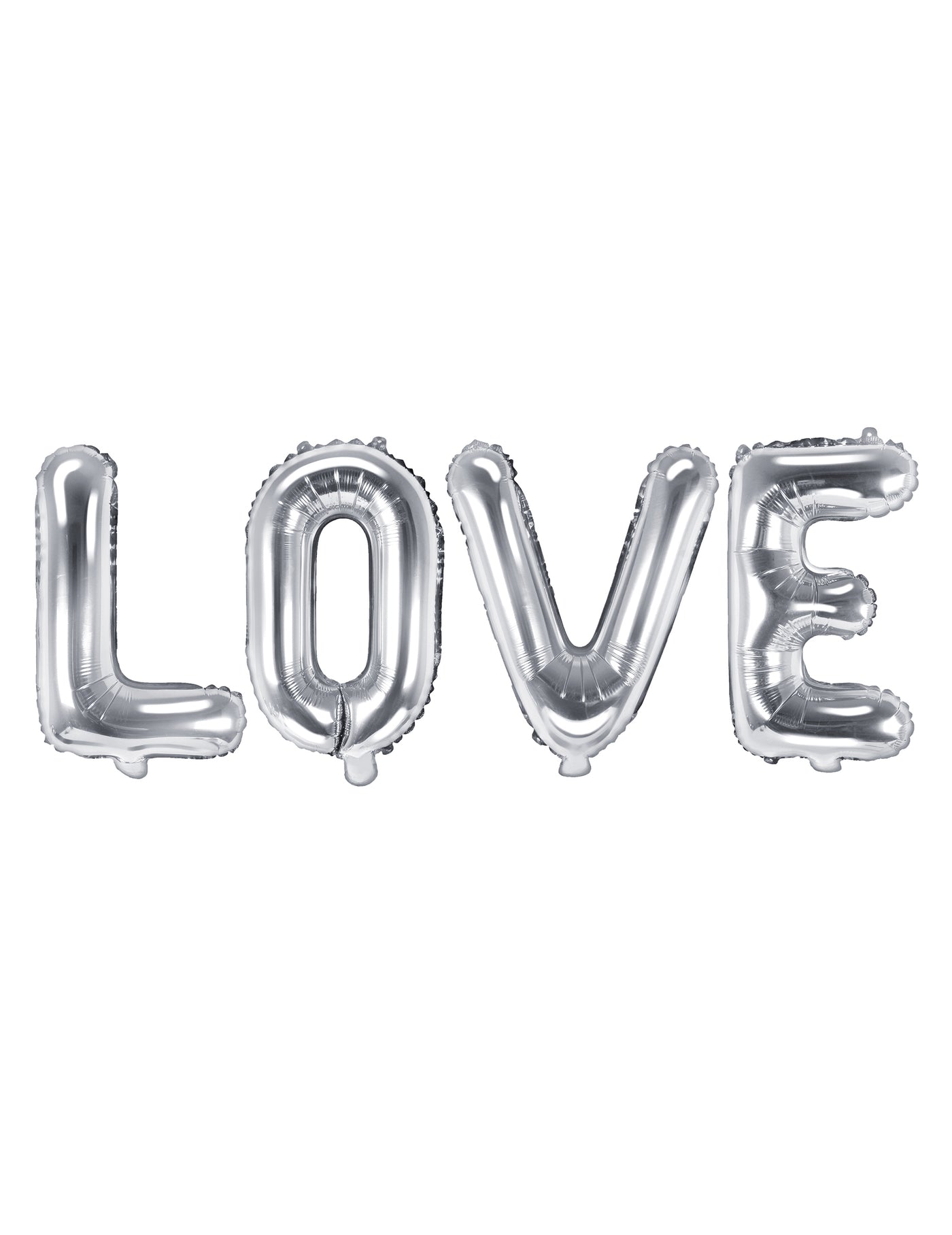 Ballon aluminium lettres LOVE argenté 140 x 35 cm