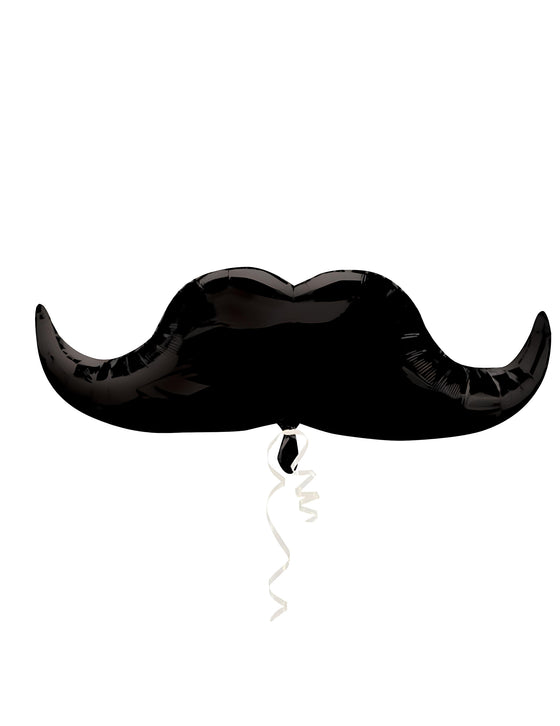 Ballon aluminium géant Moustache noire 88 cm
