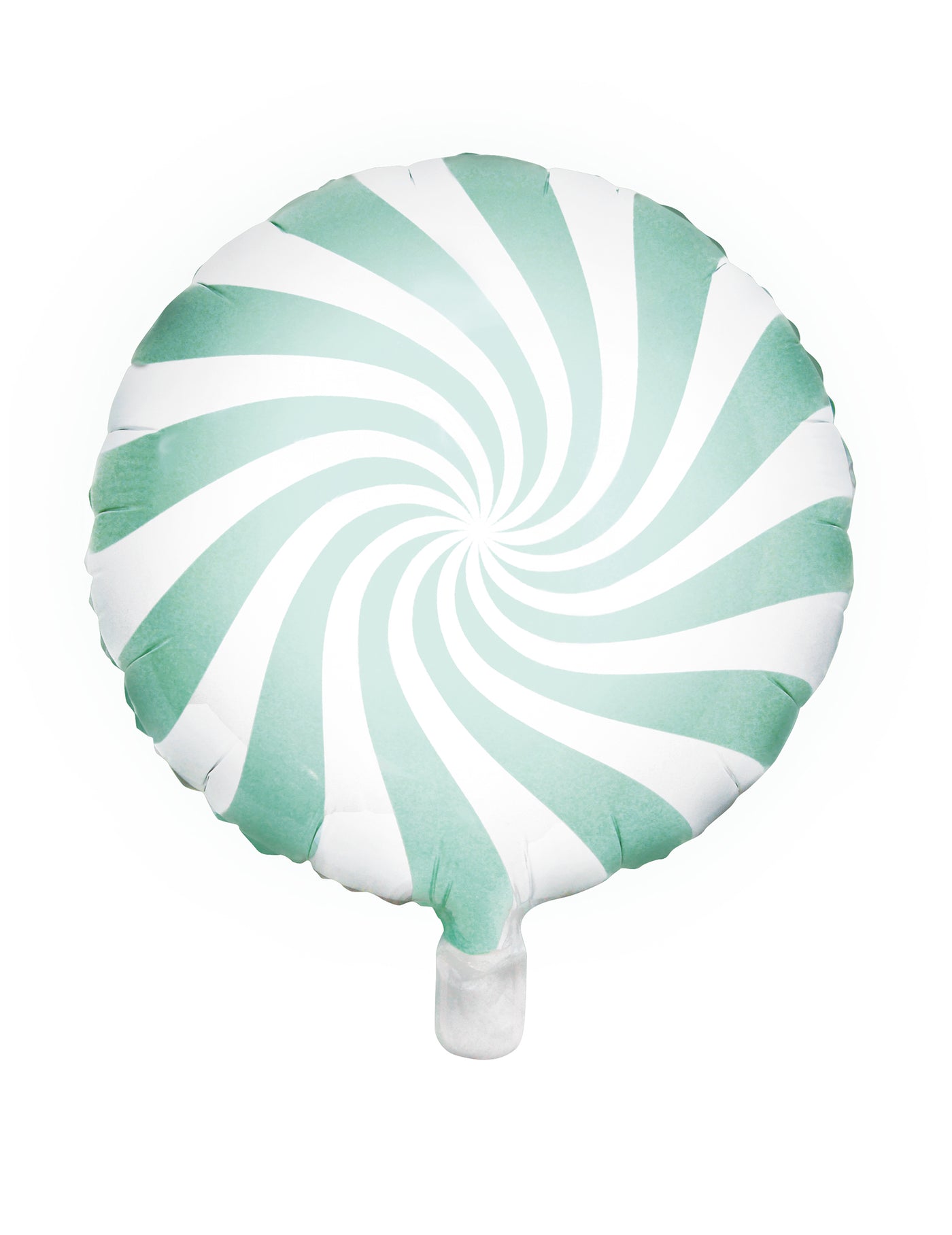 Ballon aluminium sucette menthe et blanc 45 cm