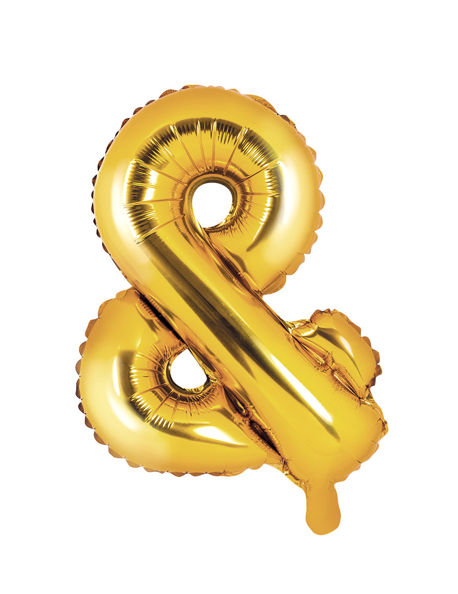 Ballon aluminium symbole & doré 35 cm
