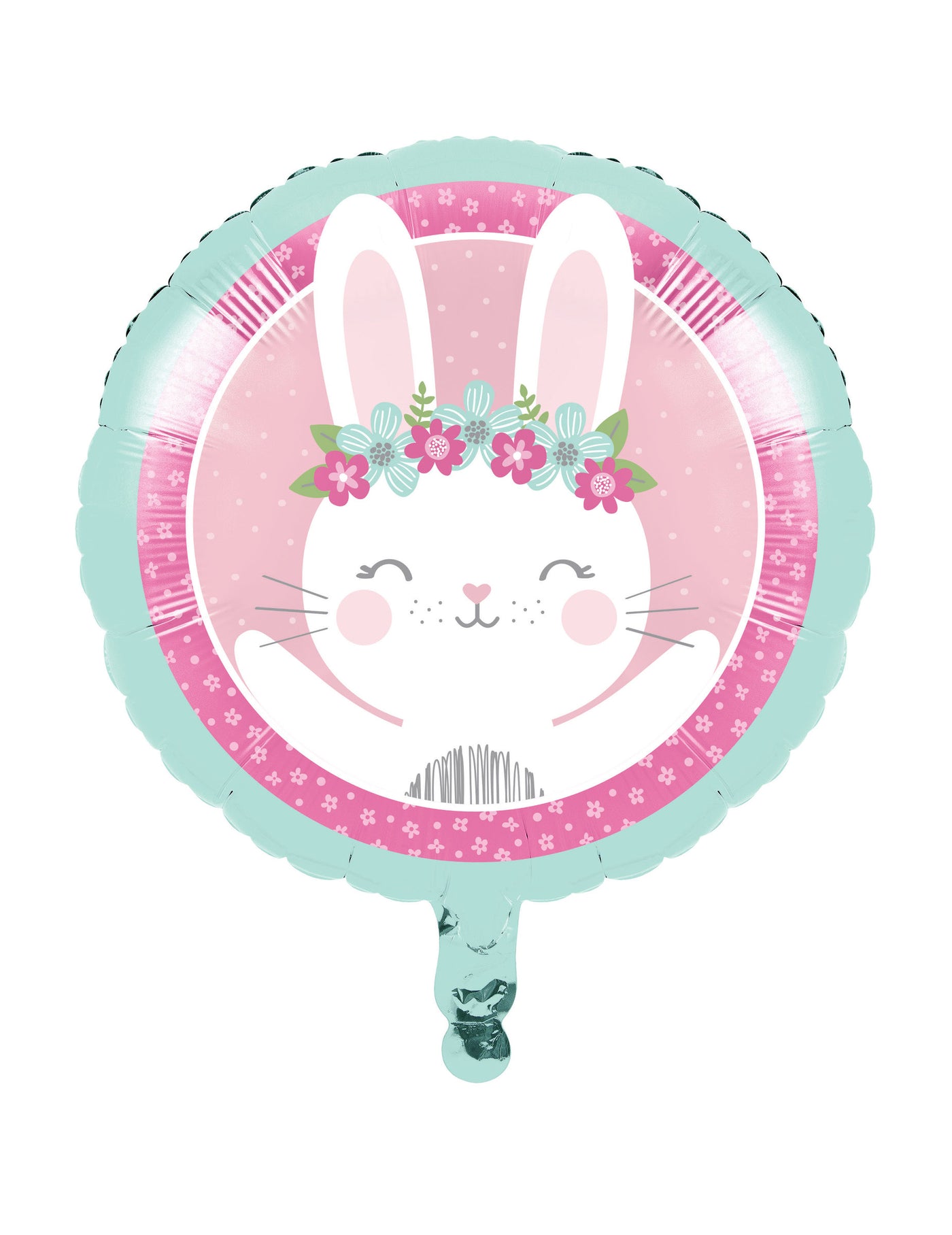Ballon en aluminium petit lapin rose 45,7 cm déco baby shower