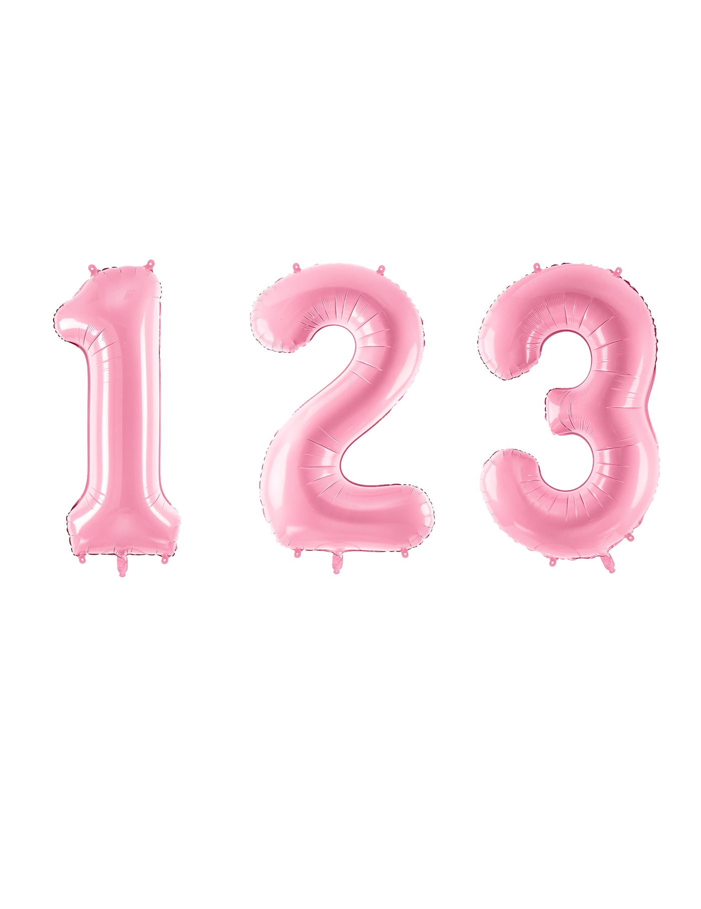 Ballon géant chiffre rose pastel 86 cm