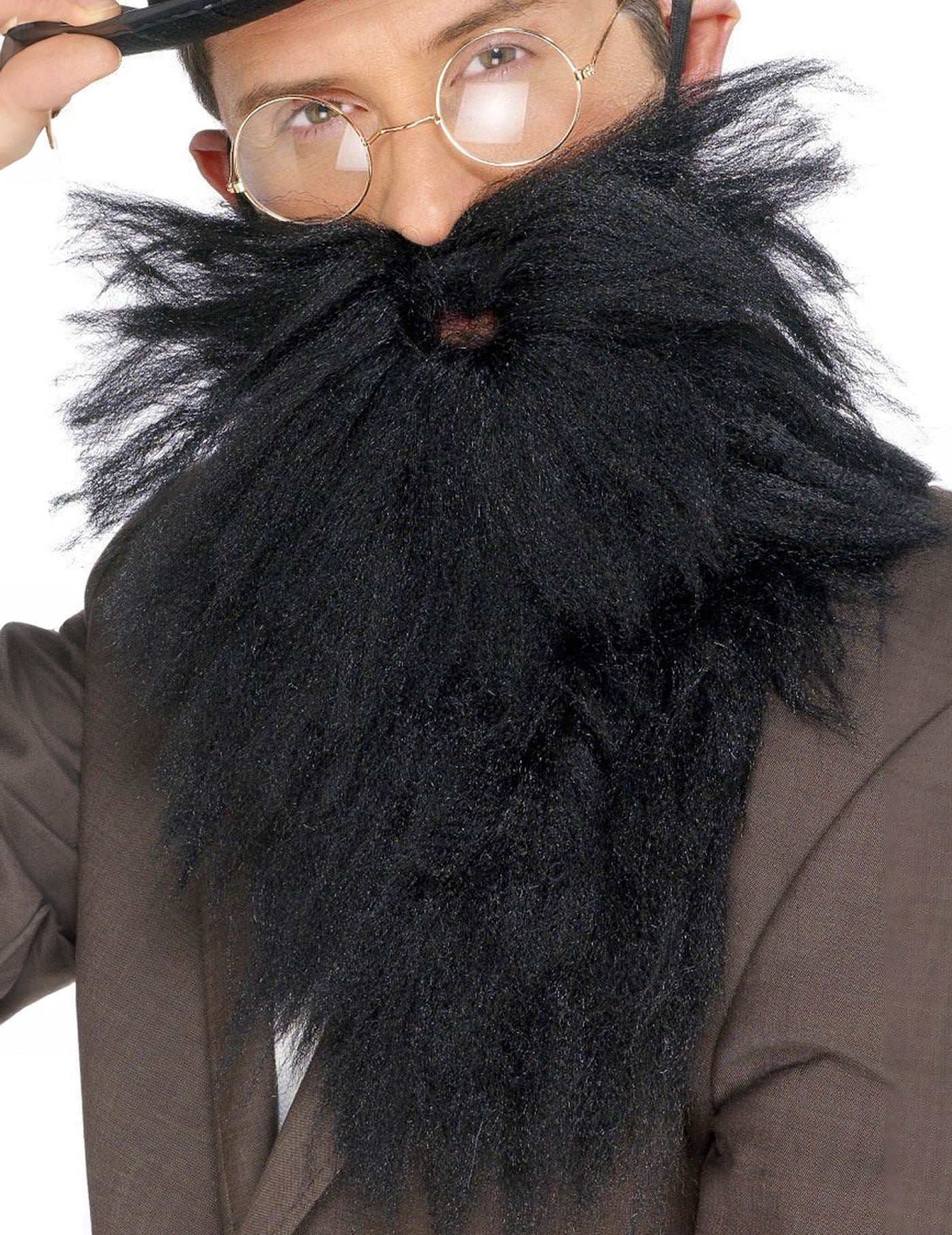 Barbe longue noire homme
