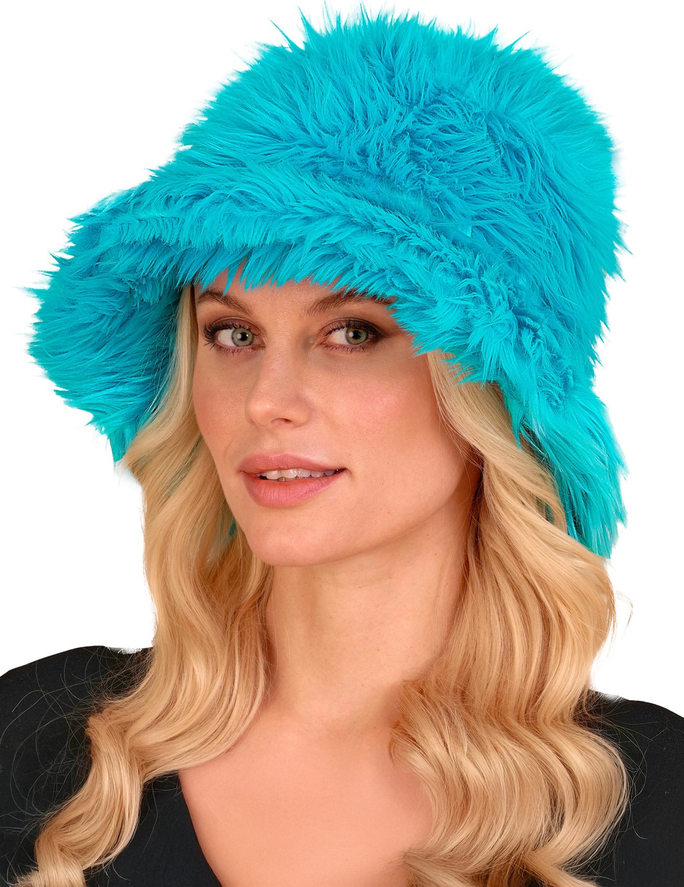 Bob en poils bleu turquoise adulte