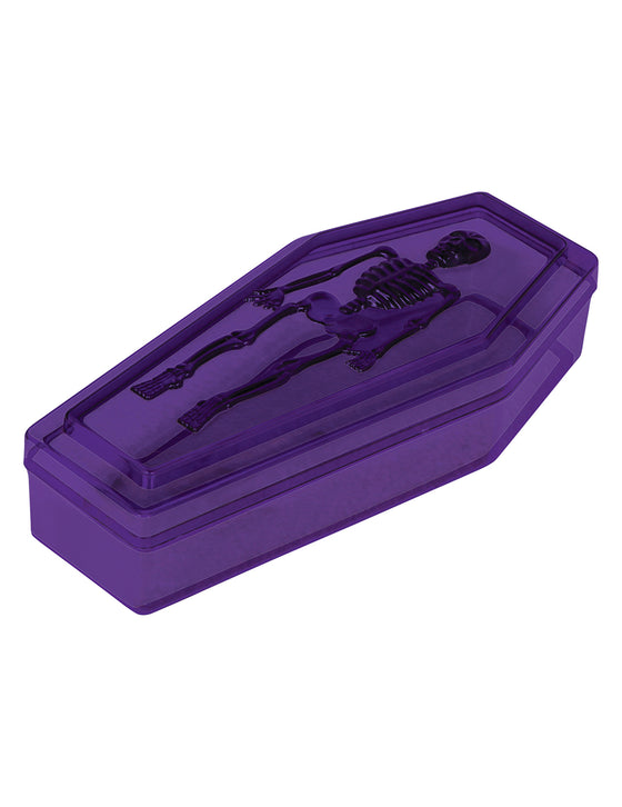 Boite cercueil violette 19 cm