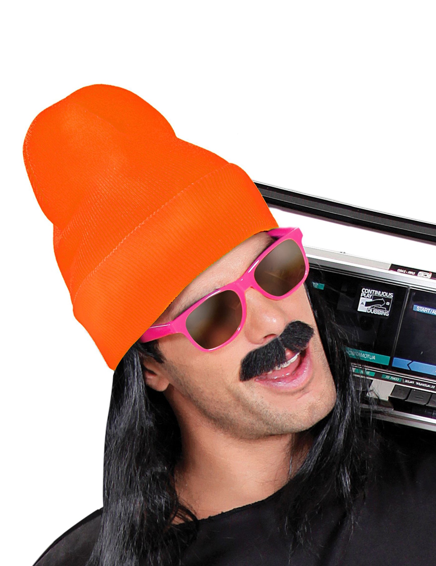 Bonnet orange fluo adulte