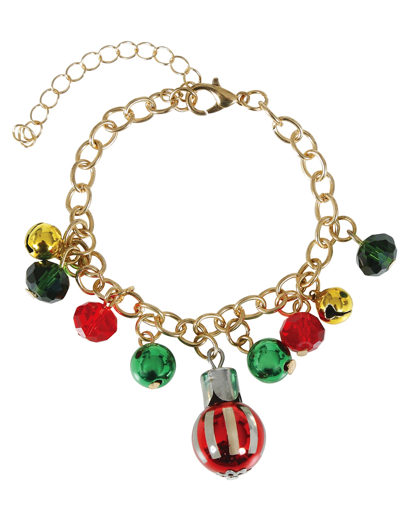 Bracelet métallique boules de Noël