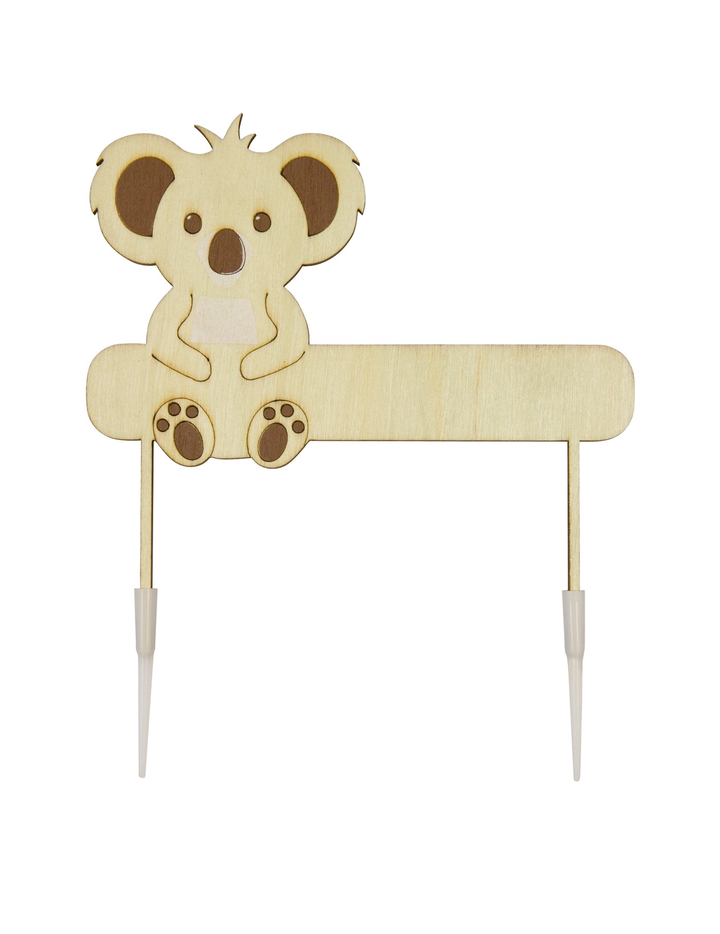 Cake topper en bois personnalisable koala 13 x 13 cm, décoration de gâteau