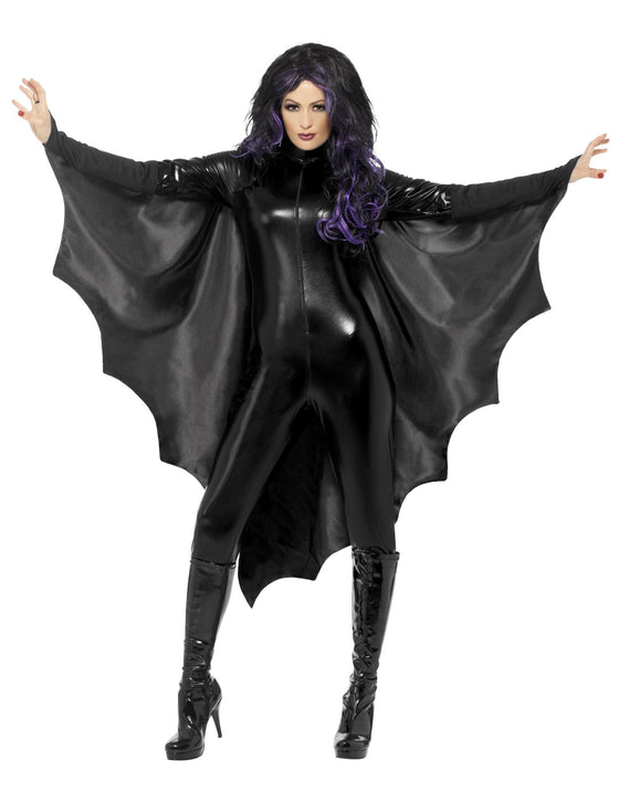 Cape noire chauve-souris femme