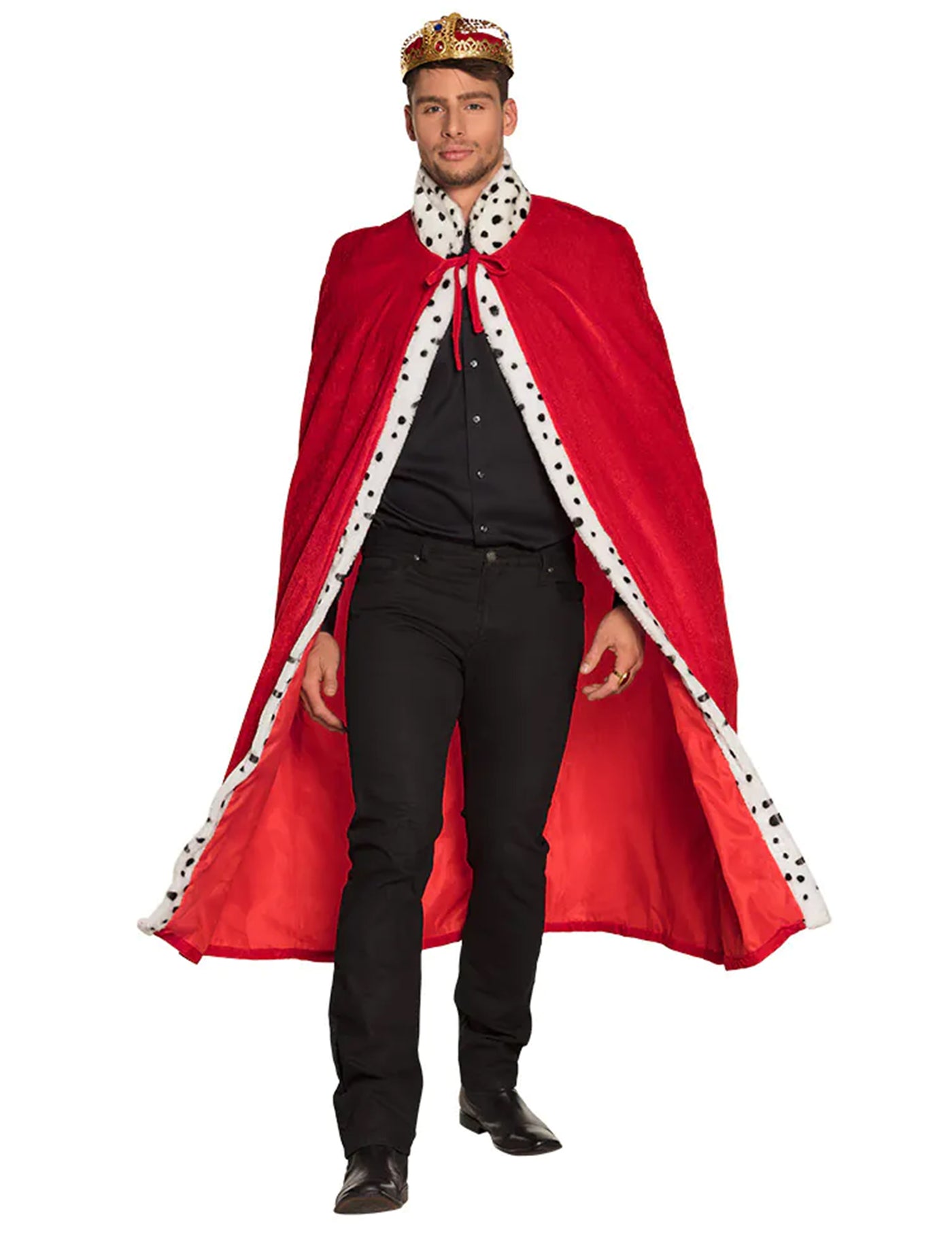 Cape roi rouge 130 cm adulte