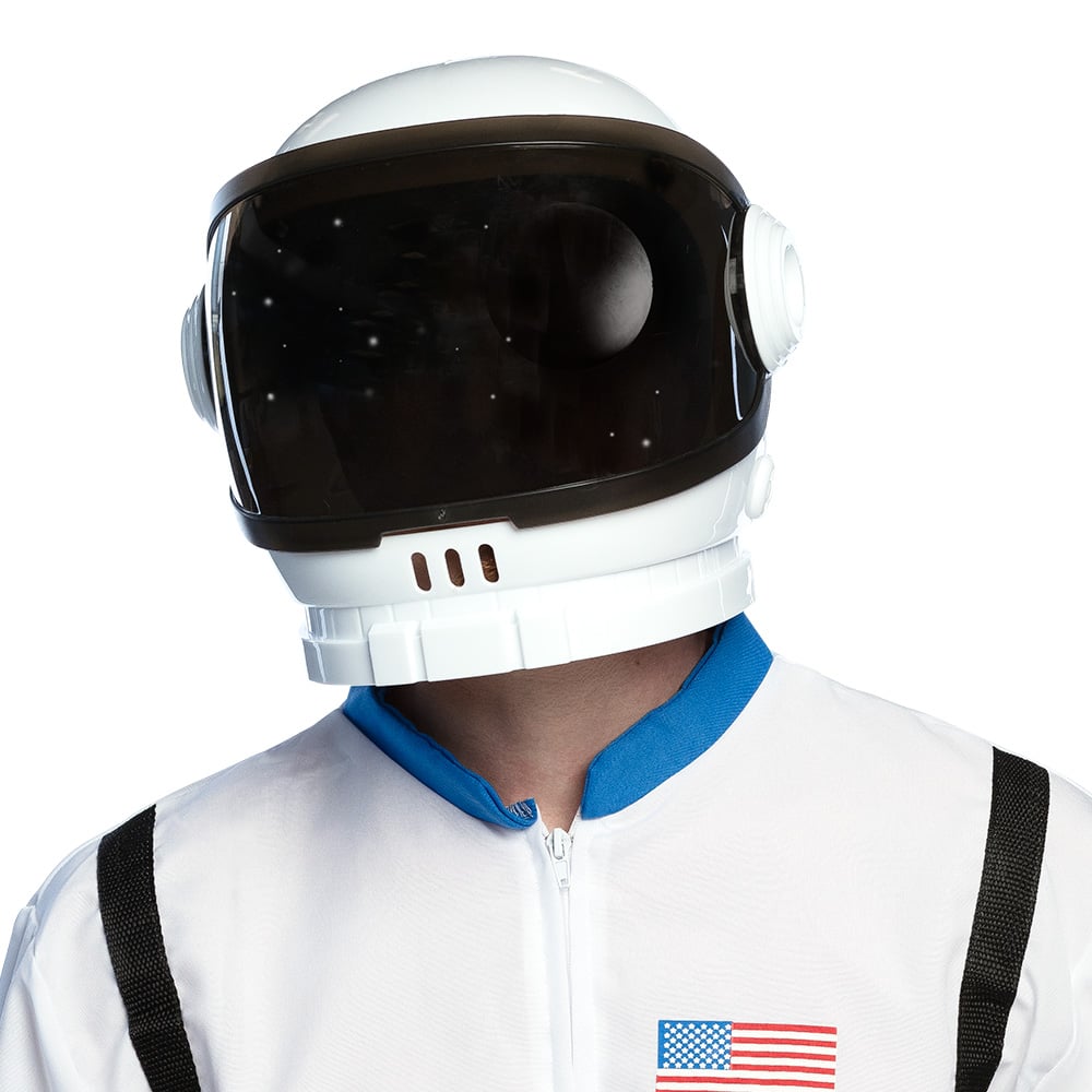 Casque astronaute blanc adulte