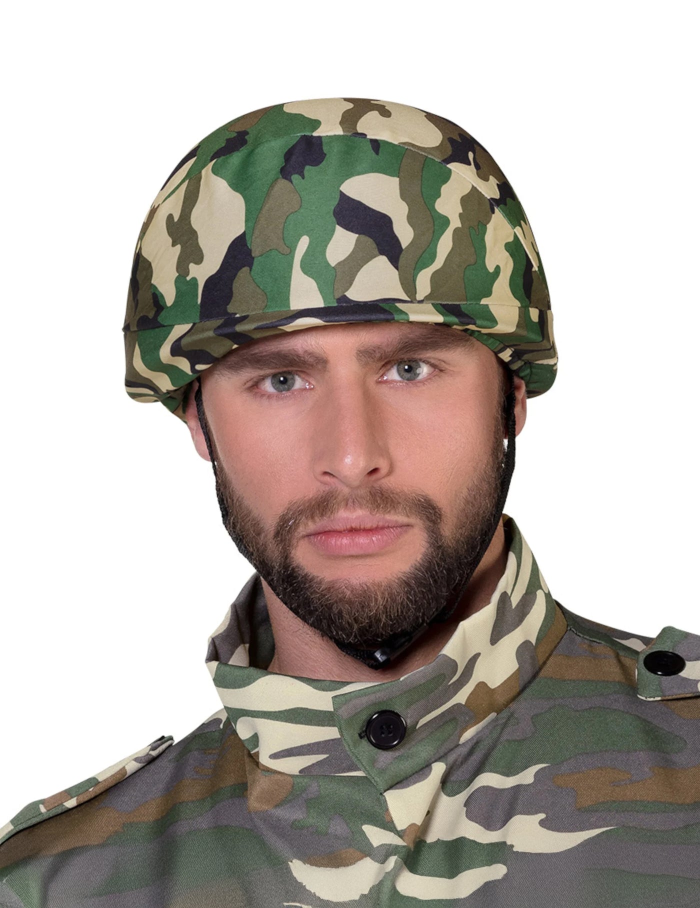 Casque militaire imprimé camouflage adulte