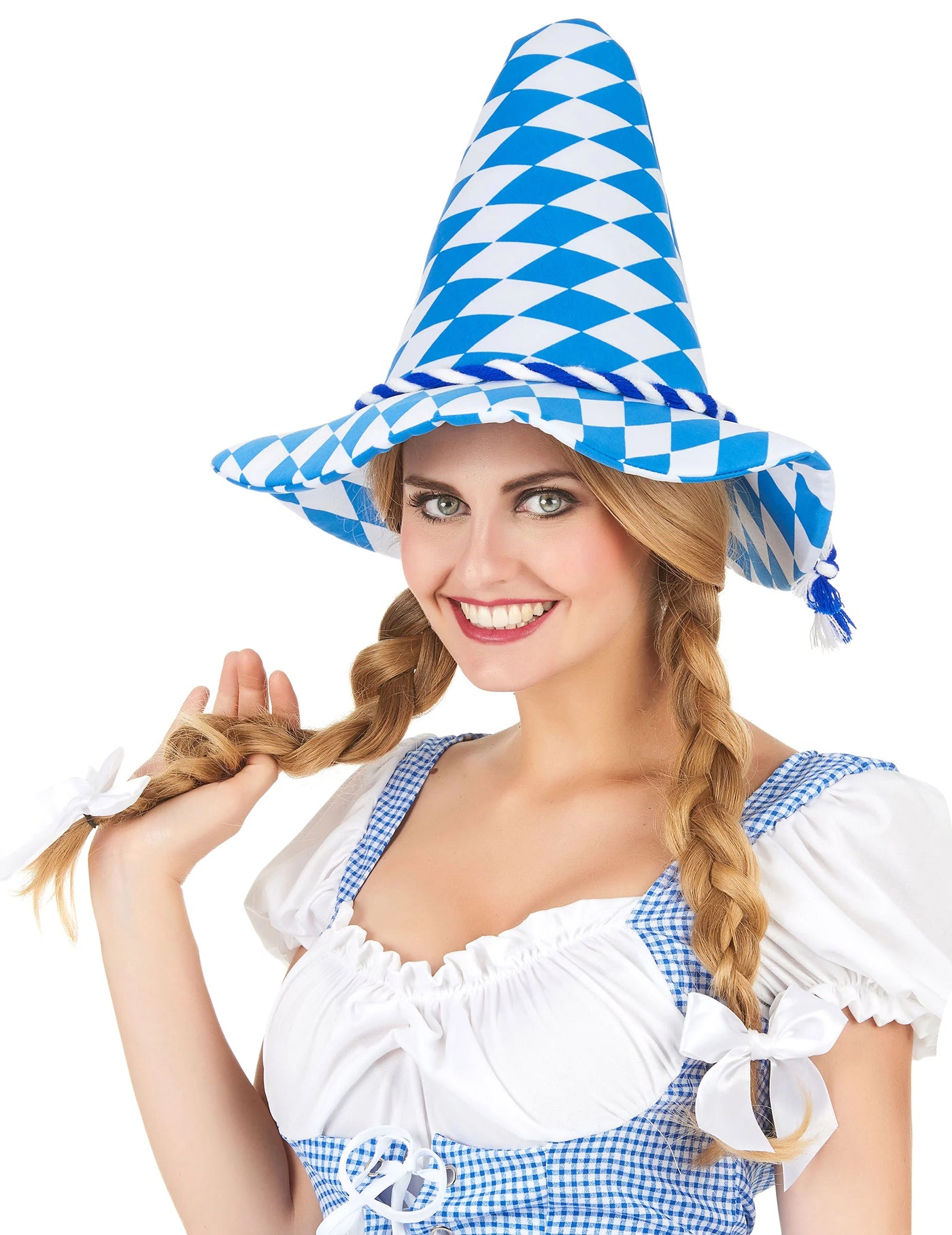 Chapeau Bavarois bleu et blanc adulte