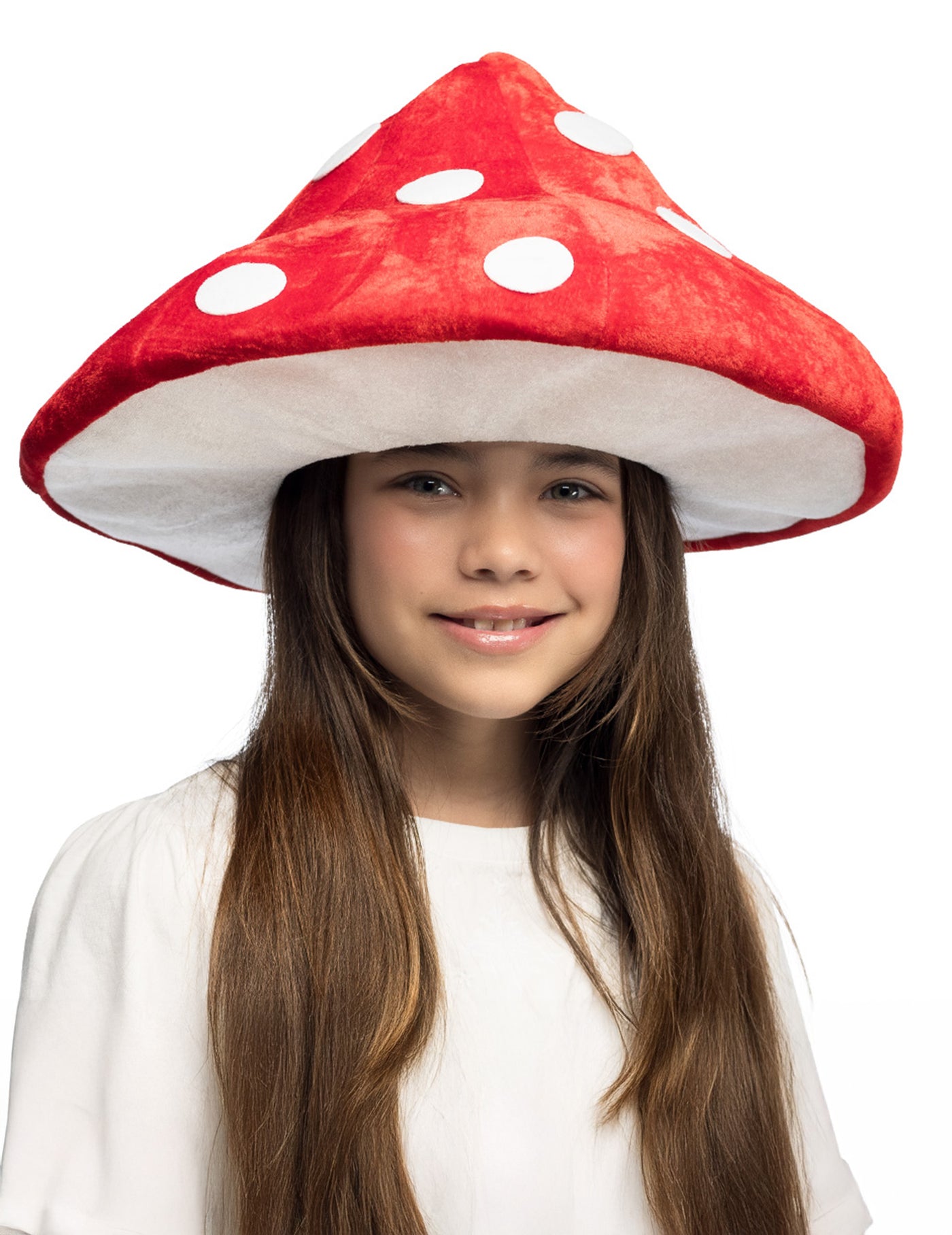 Chapeau champignon rouge et blanc
