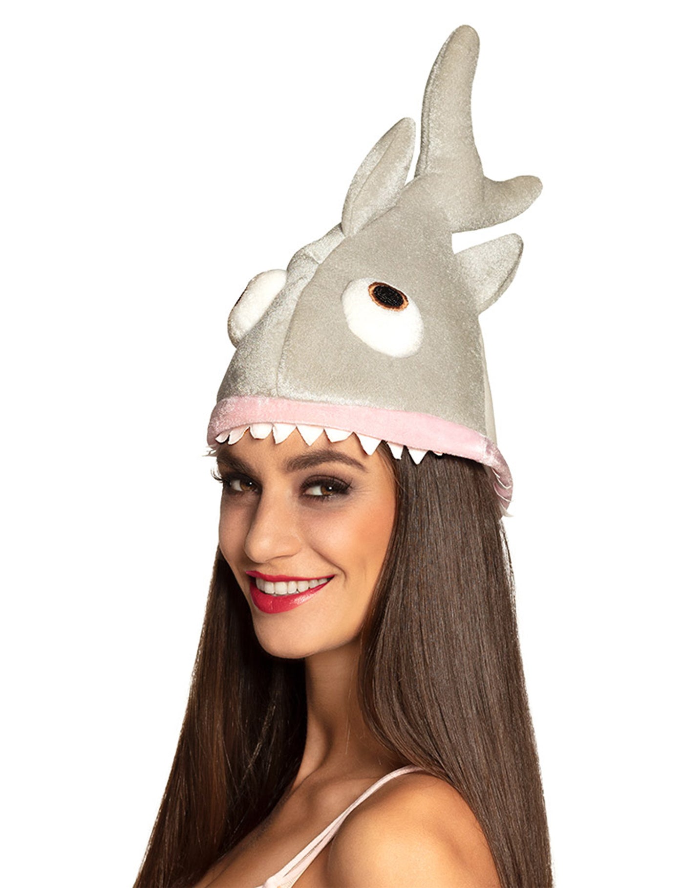 Chapeau petit requin en peluche adulte