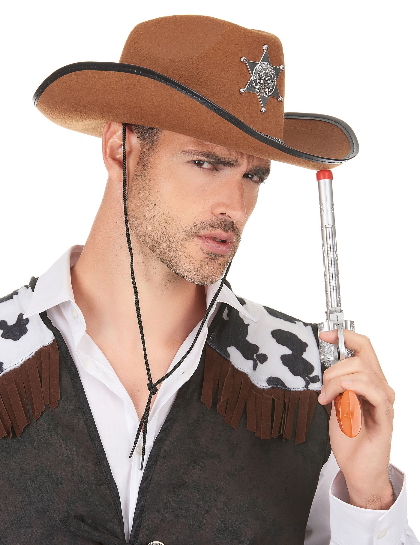 Chapeau Sherif marron adulte