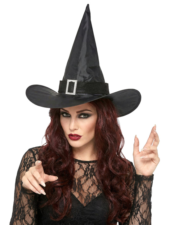 Chapeau sorcière avec boucle adulte Halloween