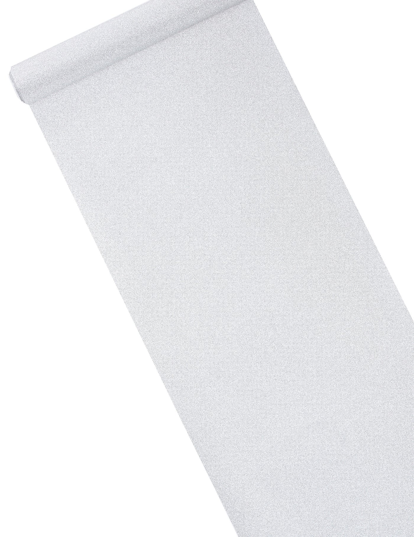 Chemin de table argenté à paillettes 28 cm x 5 m effet métal