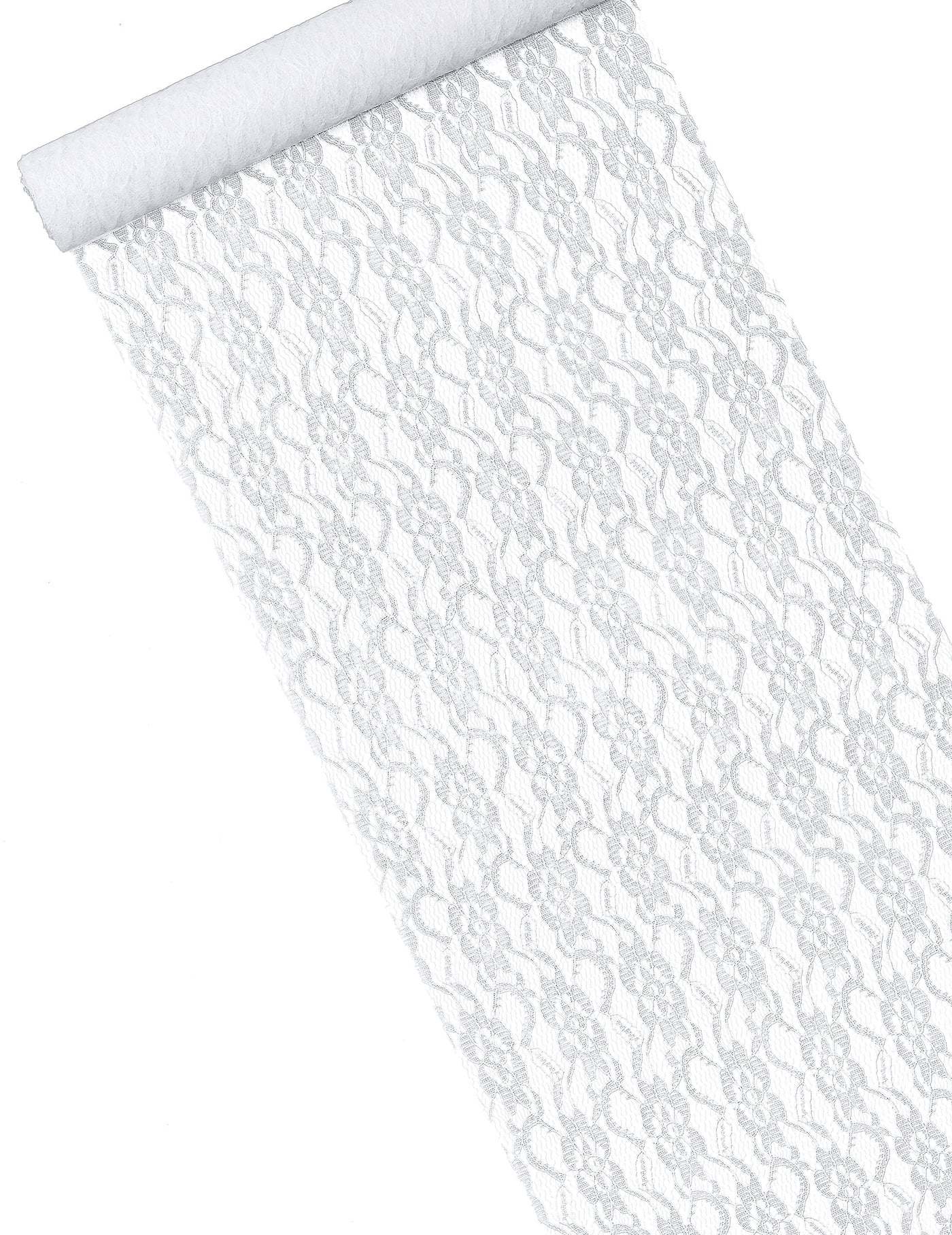 Chemin de table en dentelle blanche 30 cm x 5 m décoration mariage romantique