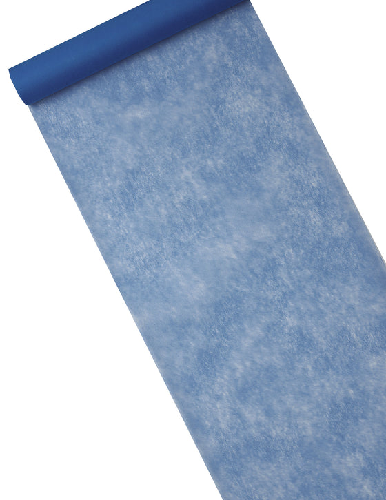 Chemin de table intissé bleu marine 29 cm x 10 m pour mariage